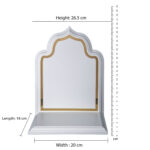 Royal White & Gold Ganesha Idol Stand / Mandir (Large) - Image 3