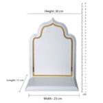 Royal White & Gold Ganesha Idol Stand / Mandir(Wide) - Image 3