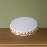 Royal White & Gold Ganesha Idol Oval/ Base(Medium)