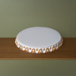 Royal White & Gold Ganesha Idol Oval/ Base(Small)